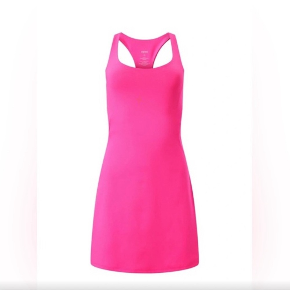 Girlfriend Collective Paloma Tennis Dress Hot Pink size small